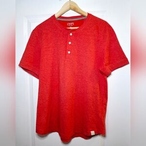 Chaps Coastland Wash Short Sleeve Henley Tee (M)
